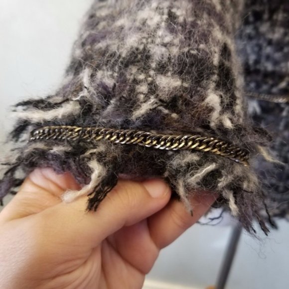 Wool peplum JOE Fresh tweed black blazer size 2 (F10) - Picture 3 of 8